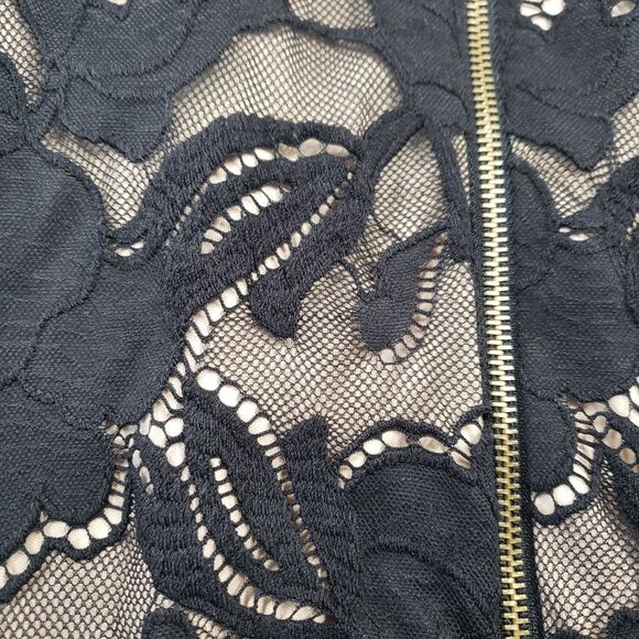 Ronni NIcole Black Lace Sleeveless Shift Dress Size 6 Dark Romantic Goth Glam - Picture 4 of 9